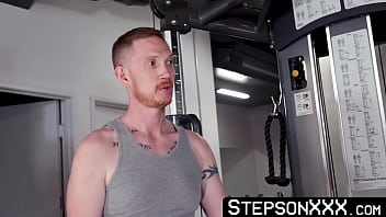 Preview 1 of Bustygirl Marina 01 - StepsonXXX.com - Eric Charming &amp_ Brody Kayman - Eric Charming and Brody Kayman engage in a barebacking session at the gym
