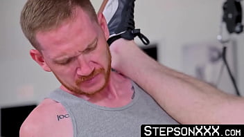 Preview 4 of Bustygirl Marina 01 - StepsonXXX.com - Eric Charming &amp_ Brody Kayman - Eric Charming and Brody Kayman engage in a barebacking session at the gym