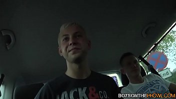 Preview 2 of Constance 52 - Pair of amateur twinks get picked up and they bone in a van