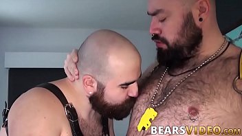Preview 2 of Arabia Girl Fuk - Bears Jean Paul and Bear Silien wear leather while plowing