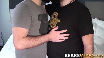 Preview 1 of Arabia Girl Fuk - Bears Jean Paul and Bear Silien wear leather while plowing