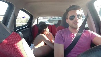 Preview 3 of Ebony Moobs - Having sex with pretty latina on the Uber (b. Nicols)
