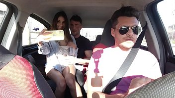 Preview 1 of Ebony Moobs - Having sex with pretty latina on the Uber (b. Nicols)