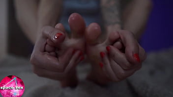 Preview 2 of Tagsamazona - Sexy Girl Played by Foot Closeup - Feet Fetish