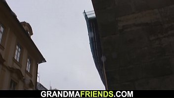 Preview 1 of Finger Ass While Fucking - Shaggy mature in red lingerie threesome sex