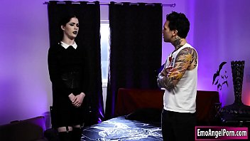 Preview 1 of Natasa Xvido - Goth Wednesday Addams lets guy fuck her