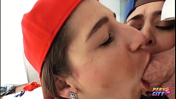 Preview 3 of Xxx Sxe 3d Zz - PervCity Abella Danger Riley Reid Double Blowjob for Mike Adriano
