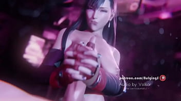 Preview 2 of Stim Sayang - Tifa double handjob by bulgingsenpai