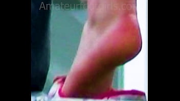 Preview 3 of Xxxsexvedeo - Girl  friend slips out of her ballerinas flats with her sweaty feet shoeplay