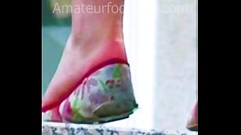 Preview 1 of Xxxsexvedeo - Girl  friend slips out of her ballerinas flats with her sweaty feet shoeplay