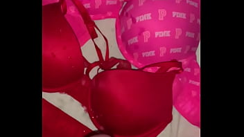 Preview 4 of Met Art Orgasms - Huge cumshot on 34D VS bra and pantie set