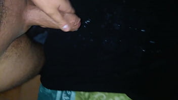 Preview 3 of Spa Salon Sex - HUGE CUMSHOT ON TSHIRT