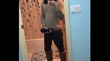 Preview 1 of Pretty9 - Fleshlight Leather Pants Masturbation
