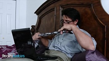 Preview 1 of Pakistani 18 Yer Bebi Sex - Small tits blonde Zoe Parker catches dilf watching porn - Reality s