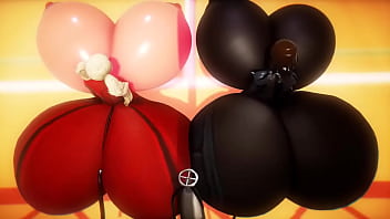 Preview 3 of Indian Young Bhabi Ea - Ann and makoto hourglass inflation