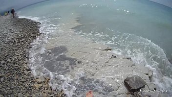Preview 1 of Cute Felt - Flashing at the seaside