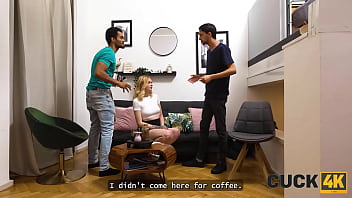 Preview 1 of Pai Com - CUCK4K. Pregnant Czech blonde wants her husband to watch her fucking a stranger
