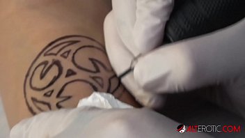 Preview 2 of Youngbf - Big tit babe Mara Martinez gets tattooed then fucked