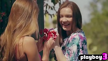 Preview 3 of Sex Rom Japan - Pretty small tits European lesbians took of lingerie
