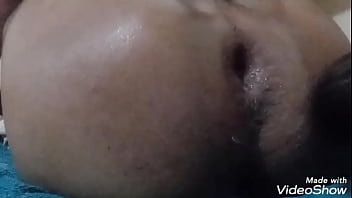 Preview 2 of Randy Moore Belly Licking - stretching my ass with a giant eggplant