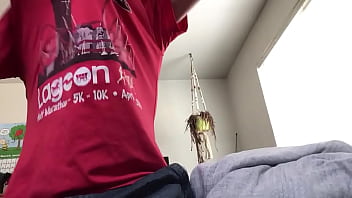 Preview 1 of Airhostes Xxx Sex In Flight - Disabled man shows off his big cock