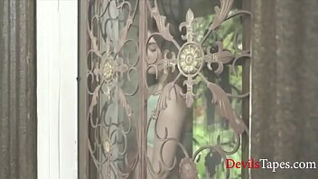 Preview 2 of Live Dominican - Teen Slutty Whore Fucks Two Old Neighbors