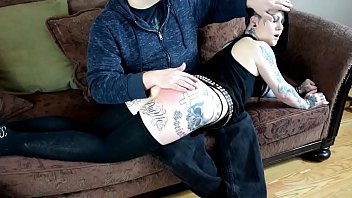Preview 2 of Cubanas Mama - Emo girl spanked for Rent