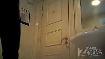 Preview 2 of Gagged Bondage Lactation - white pullover at wc