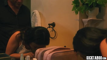 Preview 3 of Innocct Highcom - Kinky surprise by pervy big cock neighbor for petite Asian teen Lulu Chu