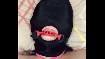 Preview 3 of Live Xlxx - My wife with new costume and a ball gag 1