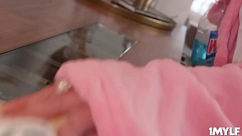 Preview 1 of Girl Outing Blood - Rachael Cavalli bends over for her stepson and makes him fuck her tight horny milf pussy from behind