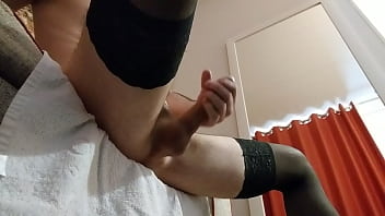 Preview 1 of Big Gik5 - Big cock stocking cum