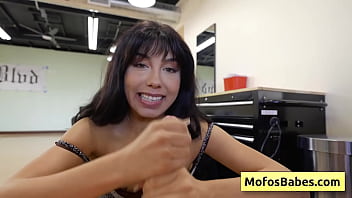 Preview 1 of Sex The Bible - Sexy and horny brunette give nice handjob to her friend and gets pounded deep - Bianca Bangs,  Billy Boston