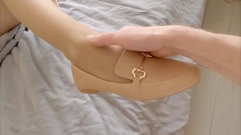 Preview 1 of Piss And Fart - Sex instead of a walk,  fucked girlfriend in nude pantyhose and cute shoes