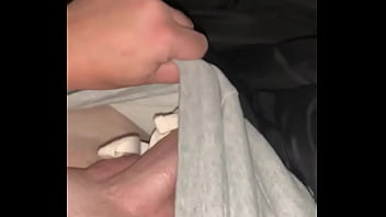 Preview 3 of Preg Woman - Rock hard cock popping out of my sweatpants