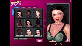 Preview 1 of Two Girls With Boy - Ripened Peach Sex Sim Quick Fuck