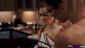 Preview 1 of Kyra Hot Spain - Mackenzie Moss wants to be a part of the cheerleading team so her coach Cory Chase manipulates her to start a 3some with her and husband.