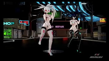 Preview 3 of Barberchop Porn M N Me - mmd-chocolate-cream-black-rock-shooter-and-white-rock-shooter
