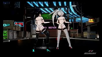 Preview 1 of Barberchop Porn M N Me - mmd-chocolate-cream-black-rock-shooter-and-white-rock-shooter