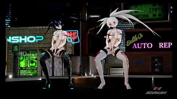 Preview 4 of Barberchop Porn M N Me - mmd-chocolate-cream-black-rock-shooter-and-white-rock-shooter