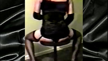 Preview 3 of Bbc View Hotel Wet - Loving Black Satin  Monique Satin Transvestite