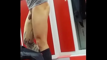 Preview 3 of Nude Izzy Jay - Hot tattoed russian guy in locker room