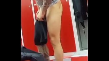 Preview 4 of Nude Izzy Jay - Hot tattoed russian guy in locker room
