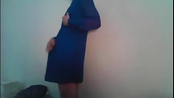 Preview 3 of Pascol - Your gorgeous crossdresser coworker all in blue for you