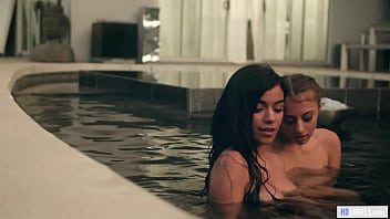 Preview 3 of Nasty Horror - Naked Swim and Lesbian Sex With Teens Savannah Sixx and Gia Derza