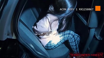 Preview 2 of Stephanie Quitana - Mischievous teen fucked by cops on the way to the station