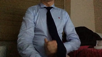 Preview 2 of Zaxxers Sex Mon Sex The Son - Wanking in shirt and tie