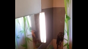 Preview 1 of Asd Sandy - Spying on shower from window