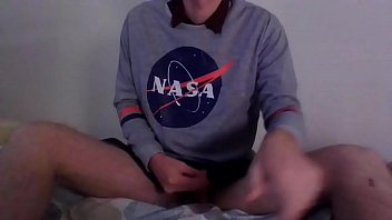 Preview 3 of Hotgaysaunacom - Cute crossdresser NASA fan having fun