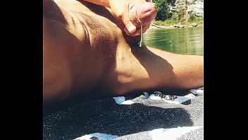 Preview 4 of Dani Daniel With Riyan - Nudist handjob big cock voyeur at nude beach,  paja en playa nudista